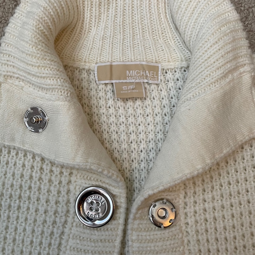 NWOT Michael Kors Long Sweater w/ Metal Buttons
